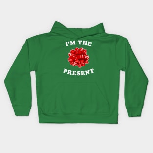 I'm The Present - Funny Christmas Bow Kids Hoodie